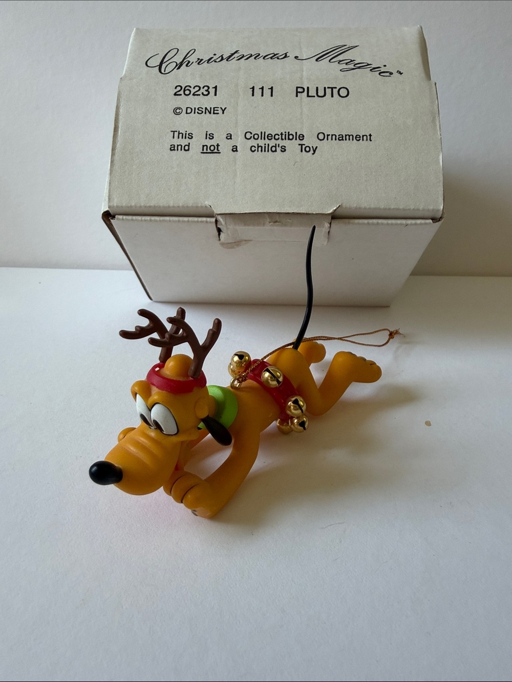 VTG Grolier Disney Christmas Ornament PLUTO Holiday